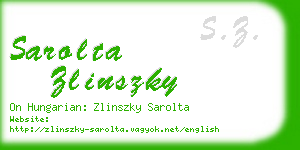 sarolta zlinszky business card